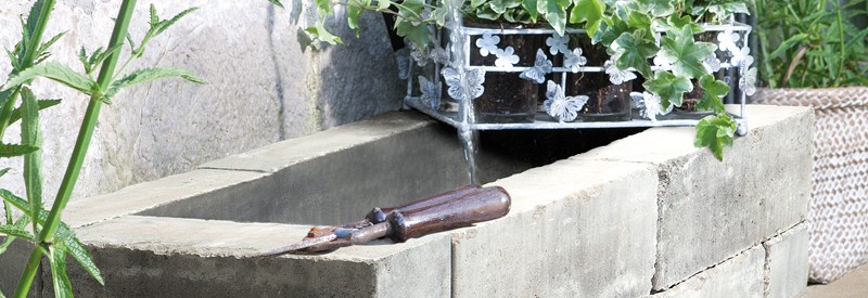 Getrommelde muurblokken