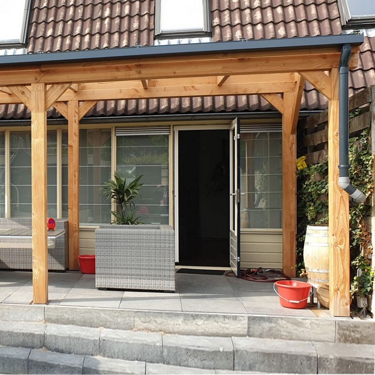 veranda met echt glas vrijstaand