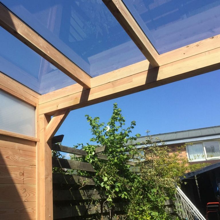 veranad met echt glas